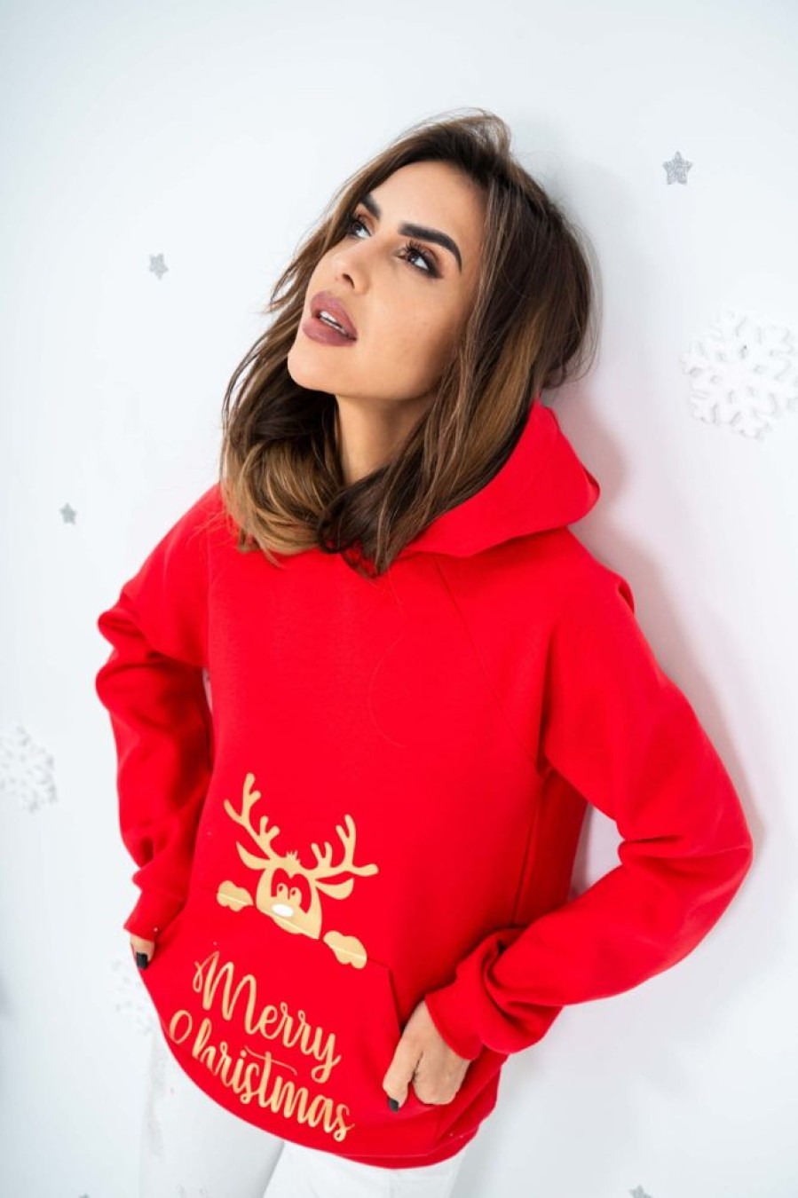 Odziez Stylowo | Bluza Rudolf Merry Christmas Polski Producent Tmc Edycja Swiateczna - Czerwona