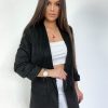 Odziez Stylowo | Elegancka Marynarka Zamszowa Marilla One Size - Czarna