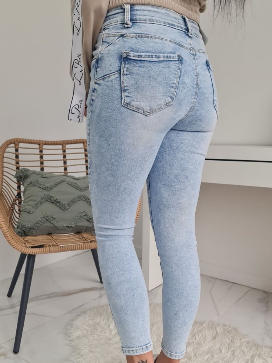 Odziez Stylowo | Klasyczne Spodnie Jeansowe Strong M.Sara Jansy Jeans